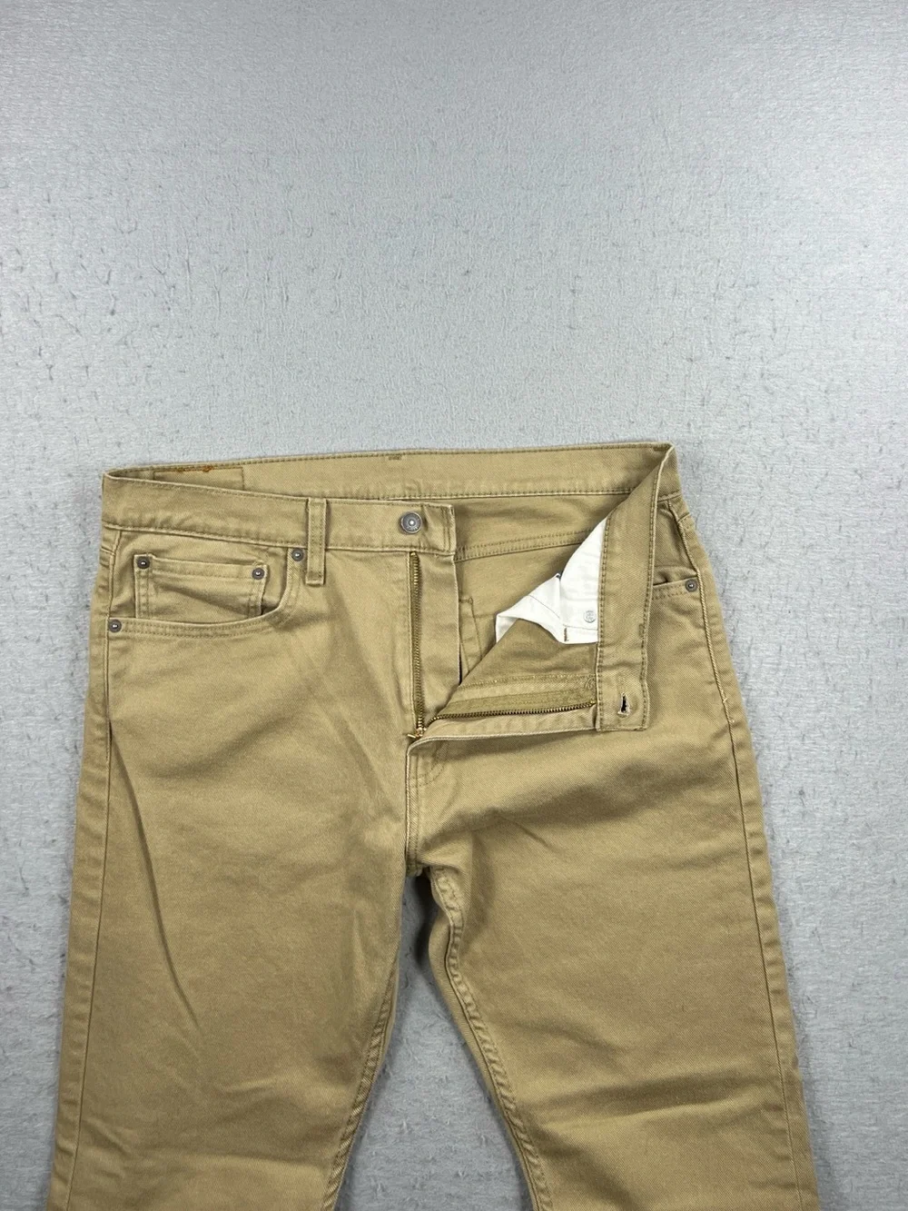 Levi's 512 Men's 36x32 Khaki Straight Leg Jeans Tan Classic Casual Denim